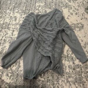 Gray Cable Knit Sweater